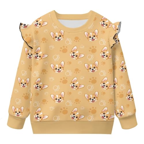 Toddler Fall Clothes for Girls Age 1-8 Cute Crewneck Sweatshirts2