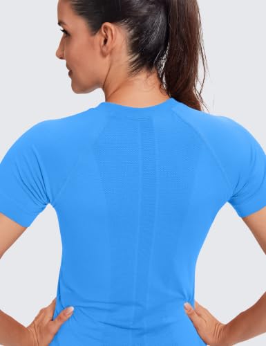 Image of MathCat Seamless Short Sleeve Workout Tops for Women