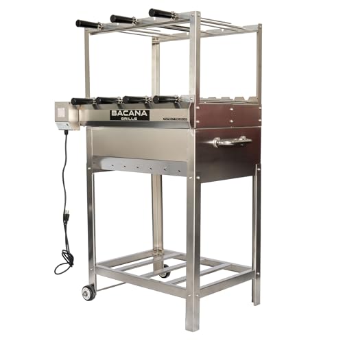 All-in-One Brazilian BBQ Grill Rotisserie - 7 skewers - Churrasco...