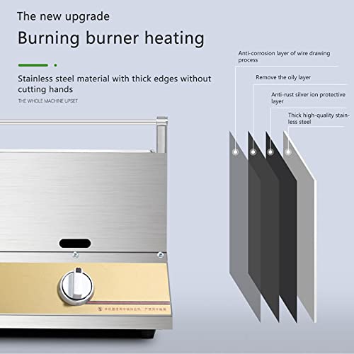 Generic 12L Professionelle Doppelzylinder-Gasfritteuse mit hoher Kapazität, Edelstahl-Fritteuse für gewerbliches Restaurant-Arbeitsplatten-Familienkochen – Bild 7