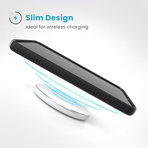 Image of Speck Samsung Galaxy S25 Plus Case - 13-Foot Drop Protection, No-Slip Grips - Samsung S25 Plus Case - Raised Bezel and Enhanced Buttons - Presidio 2 Grip - Black /Slate Grey (Pack of 1)