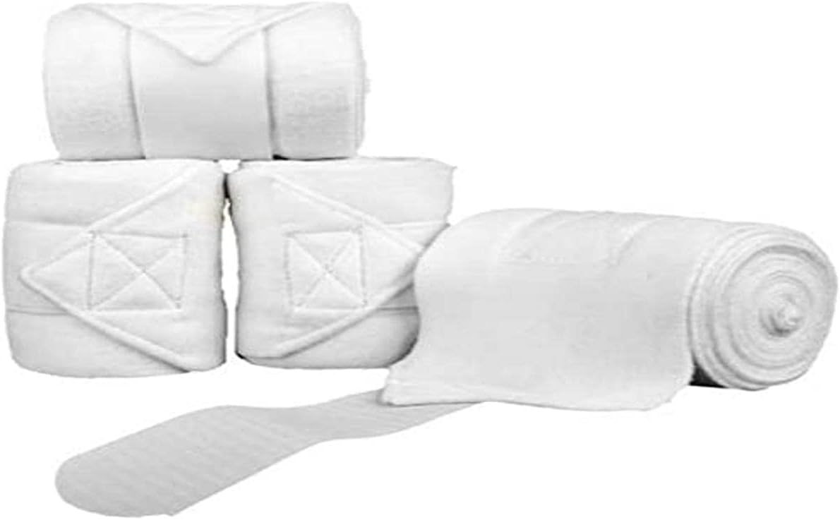 HKM 51211200 Polar Fleece Bandages, M, White
