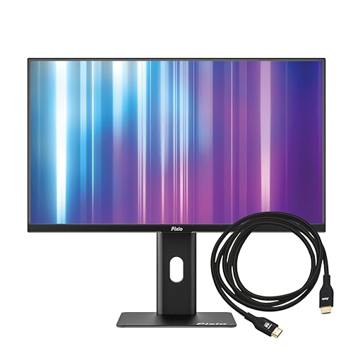 Image of Pixio PX257 Hayabusa 24.5 inch 300Hz FHD 1080p Fast IPS Panel 1ms GTG Gaming Monitor with Black HDMI 2.1 Cable Ultra Certified Ultra High Speed 10FT 8K 60Hz 4K 120Hz Nylon Braided