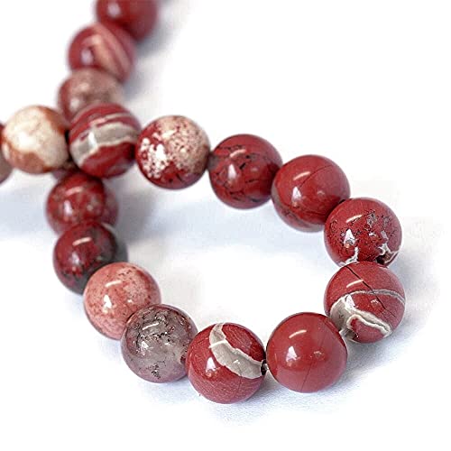 Perlin Gemstone Imperial Jasper Beads Red 8 mm Ball Natural Stone Jasper Beads Jewellery Beads Craft Beads Pack of 15 G56 - Image 3