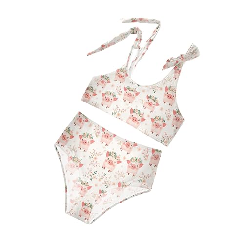Image of Girls Tankini Swimsuit Bathing Suit Two Piece Bikini Summer Beach Swimwear with Adjustable Strap 3-12 Years