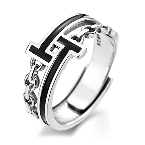 Bague en argent sterling S925 vintage double goutte pour sublimer votre style