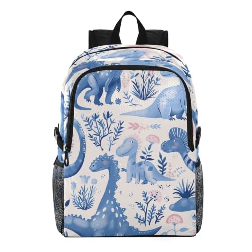 Sac à dos de randonnée pliable léger motif dinosaure bleu voyage