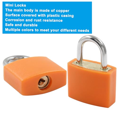 Image of Hitefu 6PCS Luggage Locks with Keys, Multicolor Small Suitcase Lock Padlocks, Metal Luggage Padlocks for Backpacks, Boxes, Laptop Bags