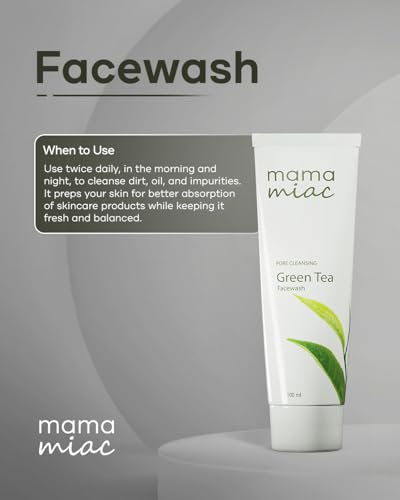 Image of MAMAMIAC Green Tea Deep Cleansing Face Wash - 100ml | For Oil Control, Bright & Clear Skin