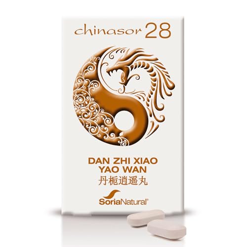 Soria Natural Chinasor 28 Dan Zhi Xiao Yao Wan – Comprimidos de la Gran Tranquilidad– Armonizan el Hígado y Bazo o Estómago - Plantas Medicinales de Origen Asiático – 30 comprimidos de 1,5 g.