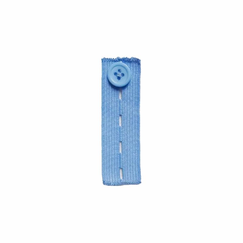 Extensor de Botón Elástico para Pantalones - Ajustador de Cintura Ajustable y Alargador de Pretina - Accesorio Ideal para Ampliar la Cintura con Comodidad ( 1 Pieza ) (Azul)