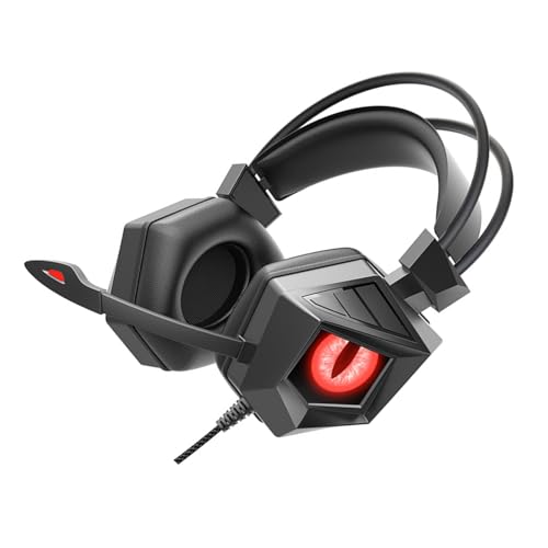 Image of Pongnas Wired Gaming Headset with Clear Stereo Sound Noise Cancelling Mic Ergonomic Over Ear Design for PC Blue