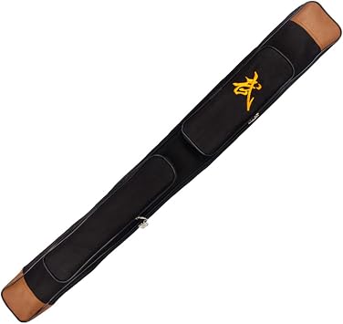 Sword Bag Chinese Kung Fu Sword Bag Oxford Cloth Single Layer and Double Layer Sword Carrying Case Martial Arts Weapon Case Sword Shoulder Bag Length 109cm, Black