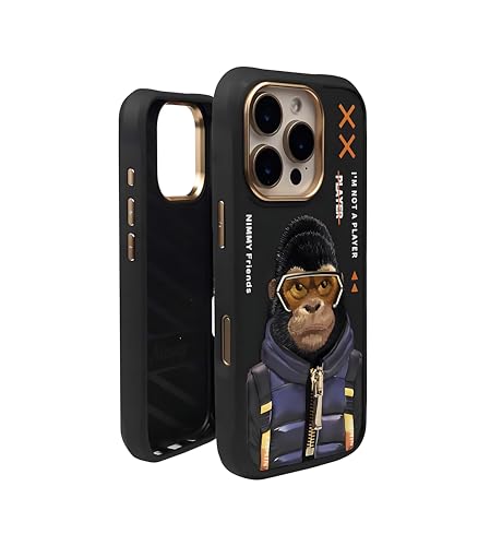 Image of Nimmy Glasses Cool 2.0 Series Case Cover for iPhone 15 Pro Max | Gorilla Design | Matte Finish | Slim Fit & Shockproof | Scratch-Resistant Back Cover (Gorilla)