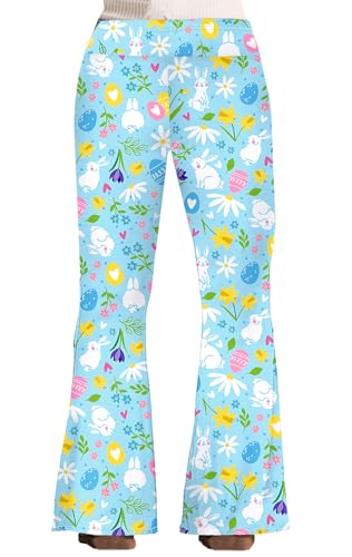 Image of Deerose Girls Halloween Hippie Bell Bottom Pants High Waist Flare Pants 5-14 Years