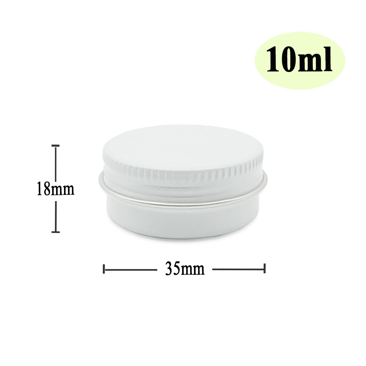 Wopanxye 10ml Aluminum Tin Jar, 1/3 oz Makeup Containers - Image 2