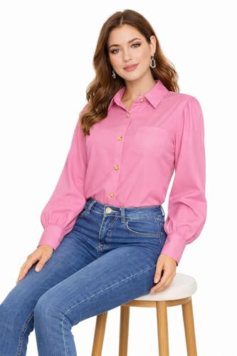 Image of MIZAGO Regular Fit Women's Casual Long Sleeve Rayon Shirt