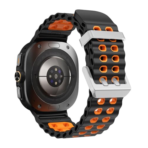 Samsung Watch Ultra�p�}�����V���R���X�g���b�v�A���ԂȂ��X�|�[�c�u���X���b�g�V���R���o���h�AGalaxy 7 Ultra�p�E�H�b�`�o���h�X�g���b�v�A�u���b�N�ƃI�����W01�AWatch Ultra�p