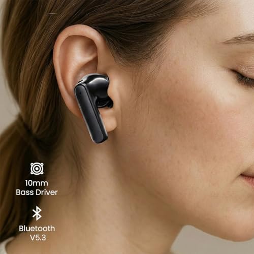 Image of Vynk TWS Bluetooth 5.3 Earbuds, 25H Total Playtime, LED Battery Display, Type-C Fast Charging, IPX5 Water Resistance, Touch Controls, Voice Assistant Support, Wireless Earphones with Mic | 25H Total Playtime, LED Battery Display, Type-C Fast Charging, IPX5 Water Resistance, Touch Controls