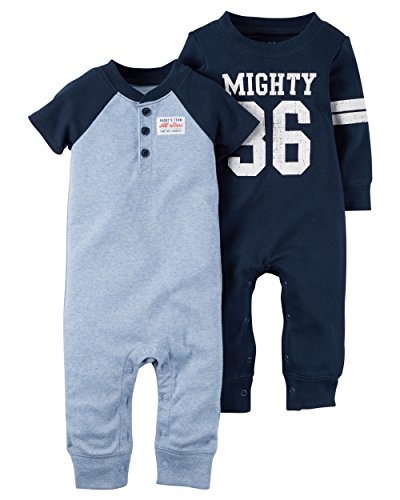 Cotton jumpsuits Carter's bleu vêtement bébé garçon 3 mois lot de 2 combis