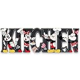 Open Road Brands Disney Mickey Mouse and Minnie Mouse Kitchen Collage Wood Tabletop Decor - Cute Mickey Mouse Decoration to Hang or Display