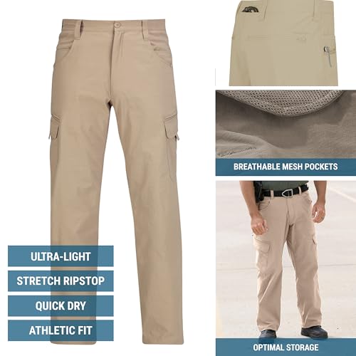 Propper Men's Summerweight Tactical Pant, Breathable Cargo Pants, Uniform Pants for Work, Law Enforcement, Khaki, 52x37 by Propper - Image 3