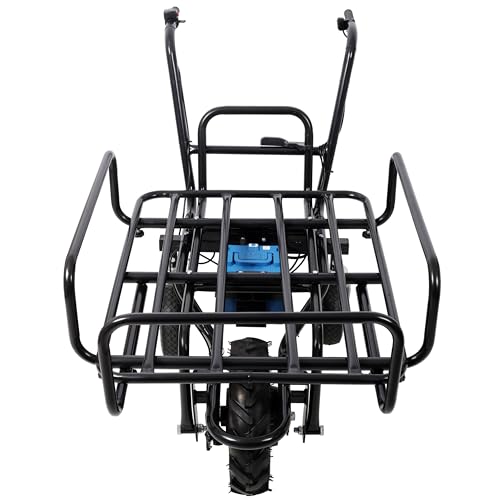 KEIKI Carretilla Eléctrica para Transporte, Carro de Jardín con Motor DC 24V 350W, Capacidad 265 lbs, Asa de Metal y Ruedas de 16" miniatura 5
