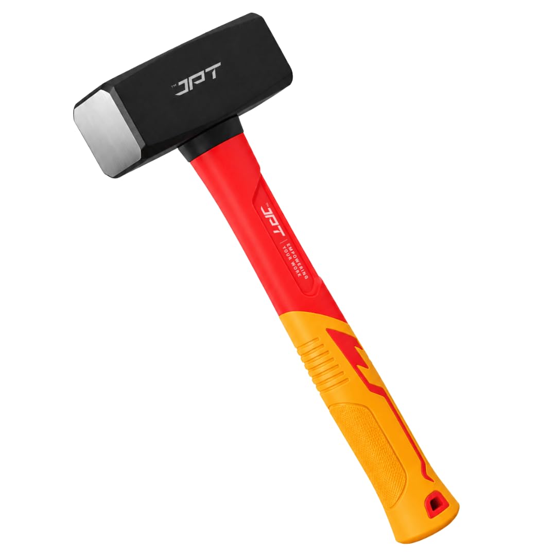 JPT 2000g Club Hammer (Stone Hammer) | Forged Steel Head with Fiberglass Handle | Heavy Duty Masonry, Demolition & Stone Work Tool