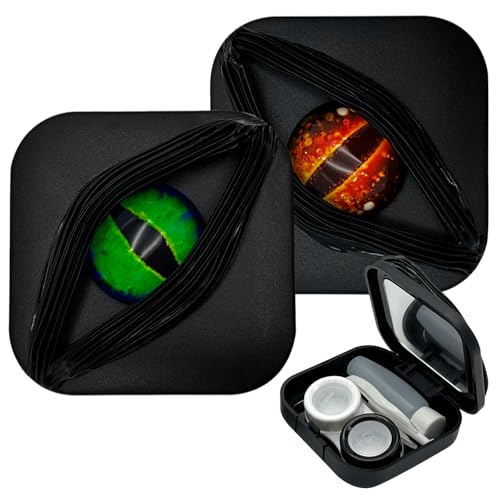 2-Pack Black Color Contact Lens Holder (Case Only, No Contacts)