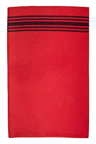 Farm Blue Wool Blanket Military Style - Thick & Lightweight Army Camping Blankets 80" X 62" - Large Camp Survival Blankets For Car, Hiking, Backpacking & Outdoor Festivals (Red With Navy Stripes) #TOP3