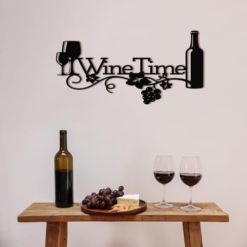 XORT-Metal-Wine-Sign-Bar-Metal-Sign-Metal-Kitchen-Wall-Decor-Vino-Lover-Metal-Wall-Art-Decorative-Home-Restaurant-Bar-Black-16-x-8-inch XORT Metal Wine Sign Bar Metal Sign Metal Kitchen Wall Decor Vino Lover Metal Wall Art Decorative Home Restaurant Bar Black 16 x 8 inch