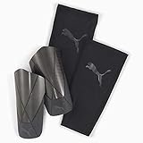 [page_title]-PUMA Unisex-Adult ftblNXT Team Sleeve Schienbeinschoner, Black-Asphalt, XL
