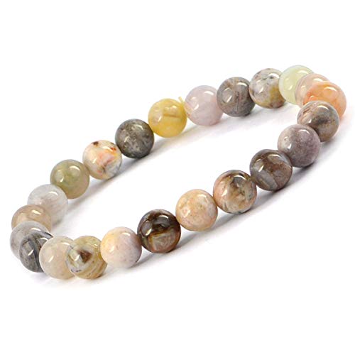 Image of Reiki Crystal Products Natural Crystal Stone Bracelet 8 mm Round Beads for Men & Women | Gemstone Jewellery Bracelet | Reiki Charged | Multiple Stone Variants Available