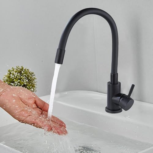 Robinet de cuisine noir d'évier pour îlot central moderne - 8