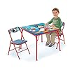 Mickey Mouse Activity Folding Table Chair Sets For Childrens–Includes 2 Kid Chairs with Non Skid Rubber Feet Padded Seats–Sturdy Metal Construction