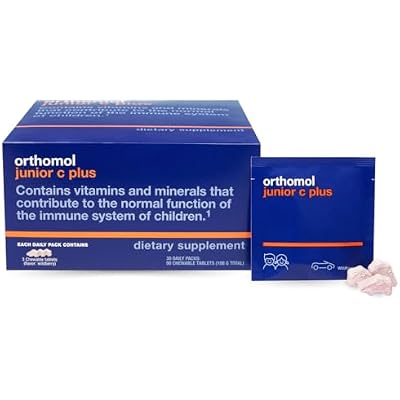 Orthomol Immun Junior C Plus, Kid's Multivitamin, Wildberry Flavor, 30-Day Supply