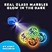 National Geographic Glowing Marble Run – 115 Piece Construction Set with 25 Glow in The Dark Glass Marbles, Storage Bag, Great Creative STEM Toy for Girls and Boys