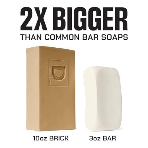 Image of Duke Cannon Supply Co. Extra Large Bar Soap - Men's Natural Bar Soap with Masculine Scents - Made in the USA with Domestic & Globally Sourced Materials - All Skin Types - Big Brick - Sawtooth,10 oz | Alpine Air + Cedarwood Scent - Triple-Milled Men's Bar Soap - Deep-Cleansing Bath Bar
