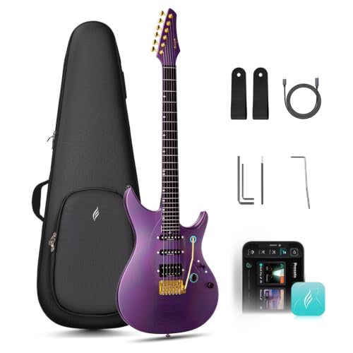 Image of ENYA INSPIRE PRO AL 39 inch Smart Electric Guitar, with Custom APEX LAB Pickups | 20W Anti-Howling Speaker, 39 inch Carbon Fiber Body, Built-in 64 Presets & 50 tones, Looper Tuner Touch Bar for Silent Practice
