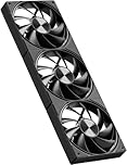 upHere Gaming U3K3 All-in-One PC Fan - Low Noise 3x120mm Case Fan, High Performance Cooling, 1650 RPM Hydraulic Bearing, Quiet 25dB(A) for PC Case CPU Cooling - Black