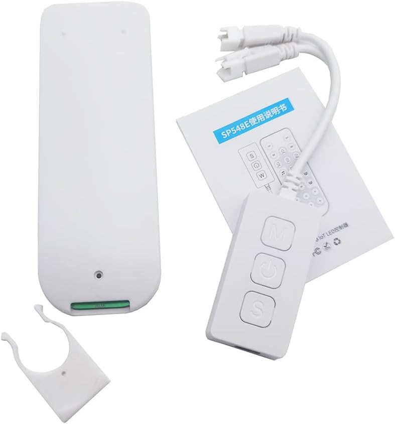 Vrabocry SP548E controller, 2.4G RF remote, manual, and mounting clip