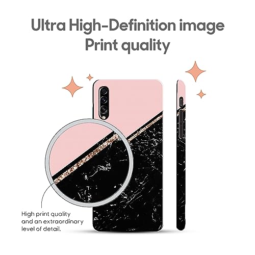 Image of COLORflow Back Cover Compatible with Samsung Galaxy A70 | Beautiful Black Pink Marble | Designer Printed Hard CASE Bumper Back Cover