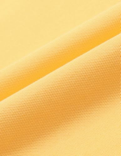 Image of U.S. Polo Assn. Men's Yellow Solid Polo Collar Half Sleeve Casual Cotton Slim Fit T-Shirt
