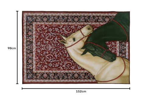 Image of BLUSH & BLOOM 3 x 5 Feet Area Rugs Washable Rug: Modern Animal Print Living Room Rug Soft Anti-Skid Thin Carpet Indoor Floor Non-Shedding Carpets for Bedroom Dining Farmhouse Nursery Home Office
