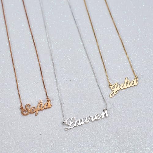 Personalized Classic Cocktail Name Necklace with Diamond Option - Dainty Gift for Her, Women - Custom Jewelry for Christmas, Mother's Day2