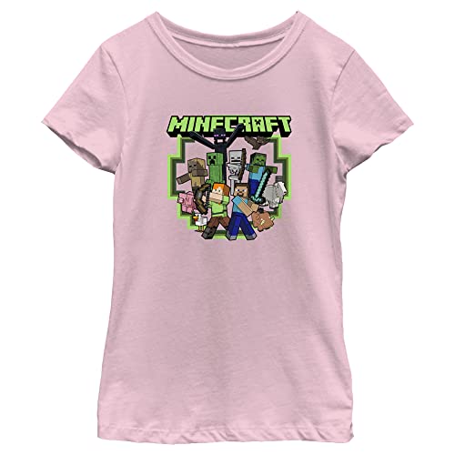Girl's Minecraft Steve and Alex Group Shot T-Shirt