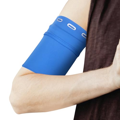 Brassard téléphone portable anti-glissement avec poche zippée pour clés de sport