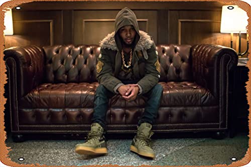 Affiche de musique Shy Glizzy (marquis Amonte King, rappeur) - 20,3 x 30,5 cm - Plaque vintage en métal pour maison, bar, pub, garage, décoration cadeaux