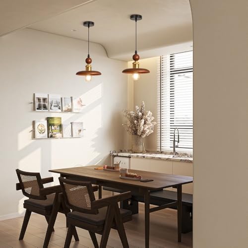 Suspension en noyer anti-éblouissement pour éclairer votre table - 3