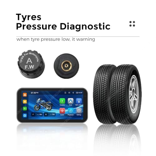 Cámara de salpicadero para motocicleta de 6,25 pulgadas con asistente de voz y TPMS 6